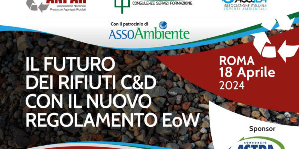 Locandina evento ANPAR Il futuro dei rifiuti C&D con il nuovo regolamento EoW